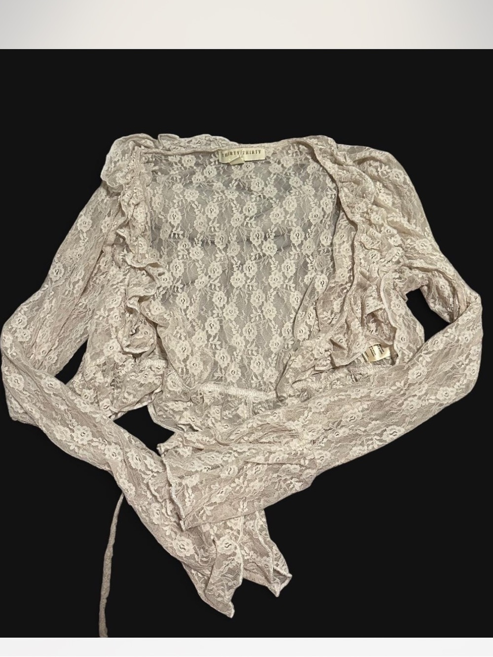 White lace cardigan size large